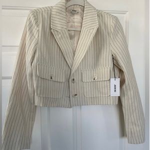 Jason Wu cropped striped blazer